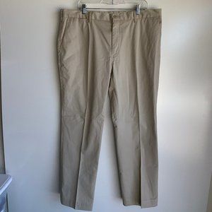 POLO Ralph Lauren Khaki Flat Front Stretch Classic Fit Pants Mens Size 40/32